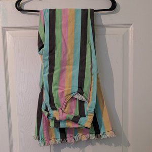 Multi Colored Bell Bottom Jeans